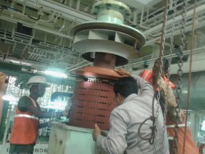 Auxiliary engine alternator repair