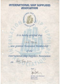 SUPPLY ISSA CERTIFICATE